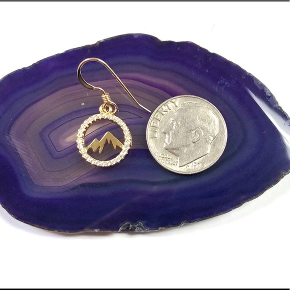 Mountain Earrings, Wanderlust, Nature, Minimalist - Picture 8 of 11